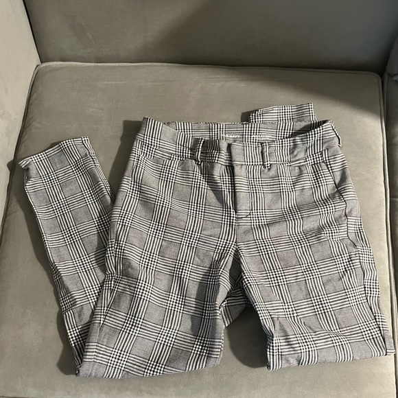 High-Waisted Pixie Skinny Ankle Pants for Women old navy 0 plaid gray - Picture 2 of 5